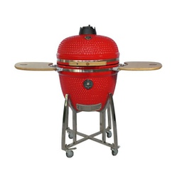 [VIEM-04-RED] Kamado Grill Bali de 23.5&quot; color rojo. (Garantía: 1 año contra defectos de fabrica, 1 mes sobre estructura de cerámica)(Uso residencial) No aplica garantía por oxidación