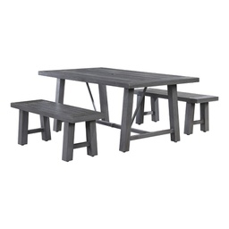 [BL5022] MESA COMEDOR PANAMA COLOR BRUSHED GREY 215X100CM