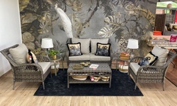 [BL5032] SET SOFA DOBLE ROCKPORT 2 INDIVIDUALES COLOR CAFÉ HAI20C220S-D-14385