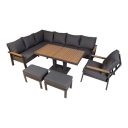 [BL5738] SOFA EN L CON SOFA INDIVIDUAL 2 OTOMANOS MESA DE CENTRO ALTA HAI22C144A-L-PE67086