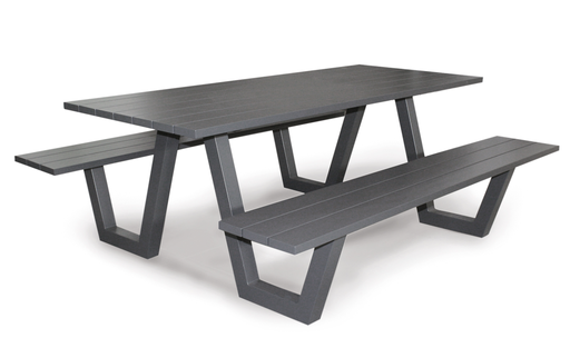 MESA PICNIC 200X220CM GRIS