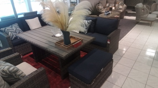 SET SECCIONAL L MESA ADJUSTABLE COLOR NAVY 