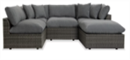 [BL6228] SOFA EN L CON OTTO GRIS HAI18C108A-W-S-1