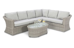 [BL6409] SOFA EN L GRANDE OXFORD MESA DE CENTRO CAFE CLARO HAI24C038A-W-HH9692