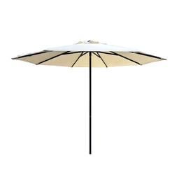 [BL6465] SOMBRILLA 3M REDONDA POP UP ESCTRUCTURA NEGRO MATE TELA VAINILLA HAIUKP39308-9S-4253