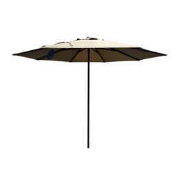 [BL6460] SOMBRILLA 3M  REDONDA POP UP ESTRUCTURA NEGRO MATE TELA MOCHA HAIUKP39308-9S-4225