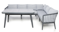 [BL6666] SET SOFA EN L DALLAS MESA CENTRO GRIS HAI19C053A-3D-LS