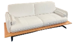 [BL6746] SOFA DOBLE SONNETO C1  BLACK