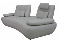 [BL6744] SOFA TRIPLE HERITAGE CURVO C2 COSMOS SILVER