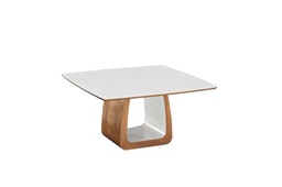 [BL6814] MESA COMEDOR ANABELLE COLOR ALMENDRA Y OFF WHITE 137X137X78 SULMSA0431 
