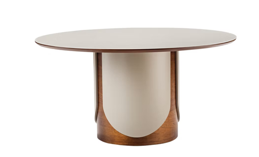 MESA COMEDOR CORA COLOR ALMENDRA Y FENDI Ø137X77 SULMSA1220 