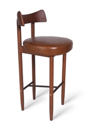 [BL6837] SILLA DE BAR ALC SEM1562-NGF-CUERO