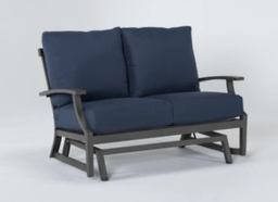 [BL7168] SOFA DOBLE MARTINEQUE GRIS COJIN AZUL HAI16C067A-D
