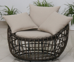 [BL7192] SOFA INDIVIDUAL ACCENT FIBRA CAFE MIXTO HAI21C015A-W