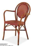 [BL7288] SILLA PARIS 8 VERDE CON BRAZOS BROWN RATTAN J5AC3508N04RAT