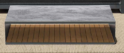 [BL7374] MESA CENTRO MONTANA BLANCA SOBRE TECA 150X80X35 CM J5AT5880N23HPL