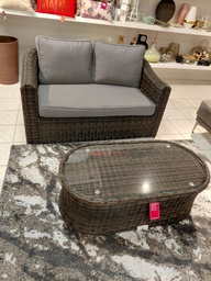 [BL7379] SOFA DOBLE CON MESA CENTRO CAFE MIXTO HAI24C38A-HH8974