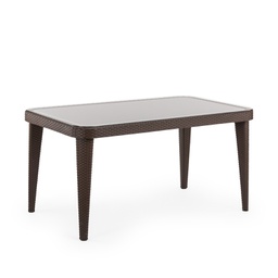[BL7391] MESA COMEDOR OSAKA MARRON OSCURO 90X150 CM TILM-TA-OSK90X150-WEN