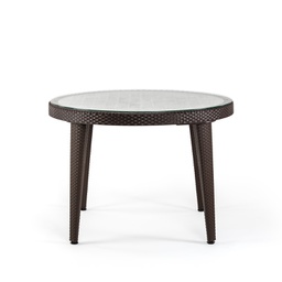 [BL7389] MESA COMEDOR OSAKA MARRON OSCURO Ø110 CM TILM-TA-OSK110-WEN