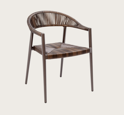 [BL7439] SILLA COMEDOR PRAGUE CON BRAZOS CAFE OSCURO J5AAC5681D04RAT