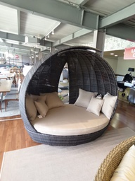 [BL7450] DAYBED LOVEBOAT CAFE MIXTO COJINES BEIGE HAIGB025A-W-1