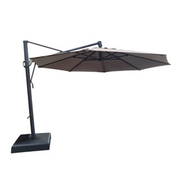 [BL7534] SOMBRILLA CANTILEVER OCTAGONAL 3.9M ESTR NEGRO TELA TAUPE C/BASE HAIAKZ13T9S4261BC0519C2