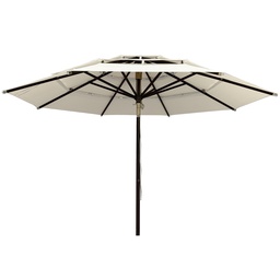 [BL7541] SOMBRILLA POLO CENTRAL OCTAGONAL 3.3M ESTR WALNUT TELA VAINILLA C/BASE HAIUED48338T39Y174253WBMA143