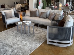 [BL7566] SET SOFA TRIPLE MAUI GRIS 2 SOFA GIRATORIO HAI23C071A